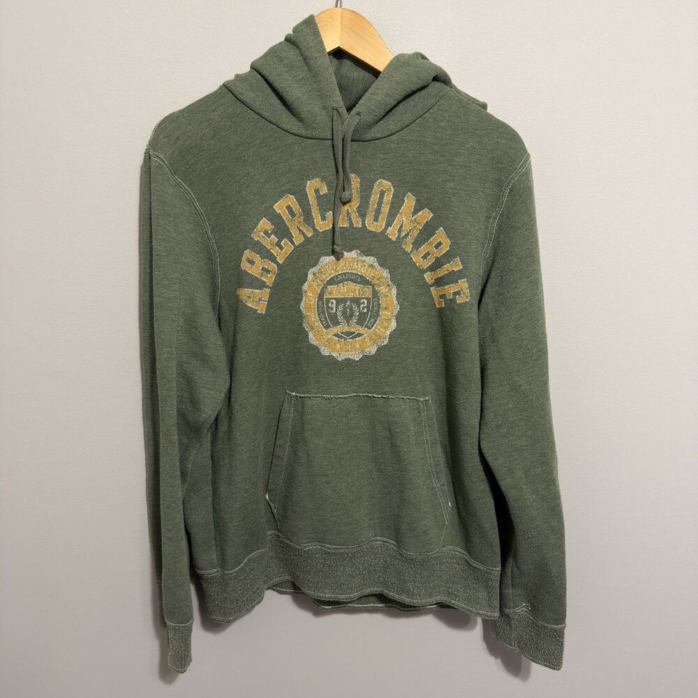 Y2K Vintage Abercrombie & Fitch A&F Green Hoodie Hooded Sweatshirt Men's XL